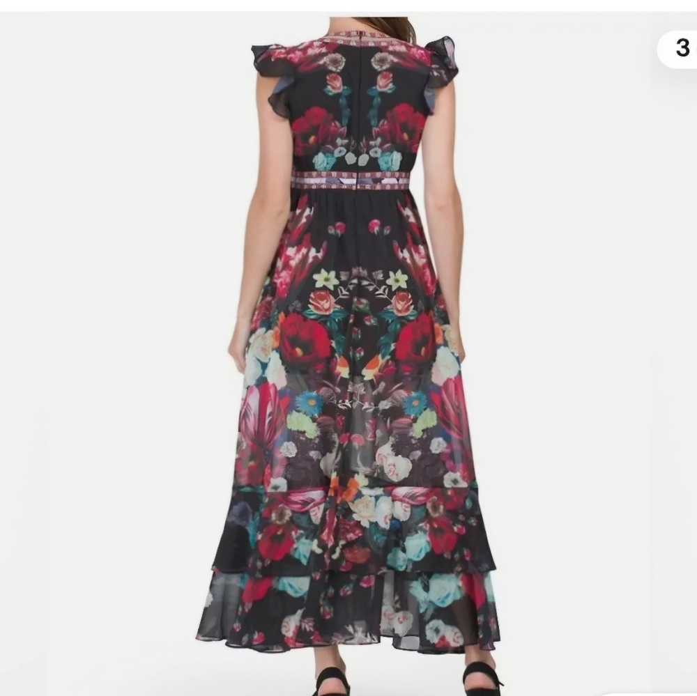 Dalia Macphee Floral MAXI dress